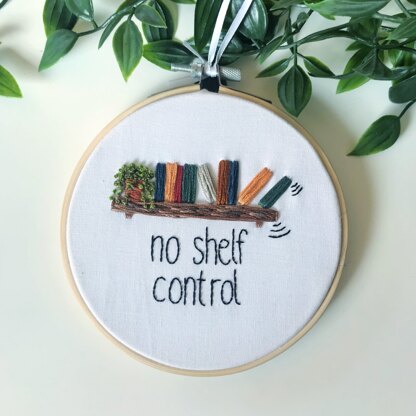 No Shelf Control Embroidery Pattern