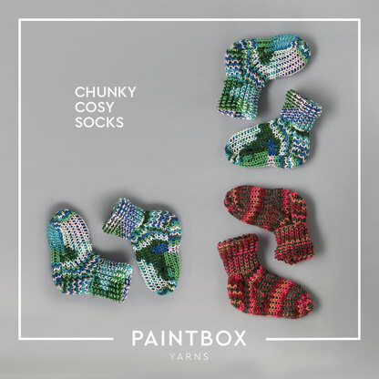Chunky Cosy Socks - Free Knitting Pattern for Women in Paintbox Yarns Chunky Potts by Paintbox Yarns