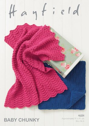 Blankets in Hayfield Baby Chunky - 4684- Downloadable PDF