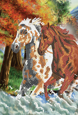 Crystal Art Notebook - Wild Horses Diamond Painting Kit