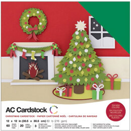 American Crafts Variety Cardstock Pack 12"X12" 60/Pkg - Christmas