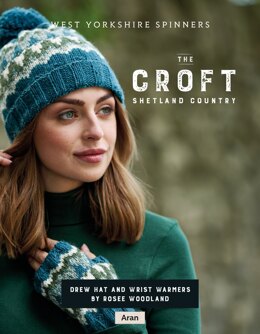 Drew Hat and Wrist Warmers in West Yorkshire Spinners The Croft Shetland Country - DBP0084 - Downloadable PDF