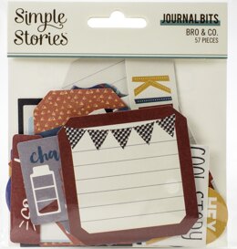 Simple Stories Bro & Co. Bits & Pieces Die-Cuts 57/Pkg - Journal