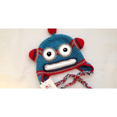 Crochet Robot Hat