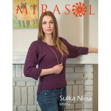Seed Stitch Trim Sweater in Mirasol Nina - M5076