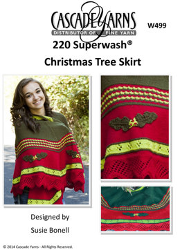 Christmas Tree Skirt in Cascade 220 Superwash - W499