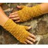 Golden Rod Reversible Fingerless Gloves