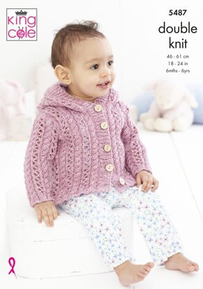 Children's Jacket & Cardigan in King Cole Double Knit - 5487 - Leaflet