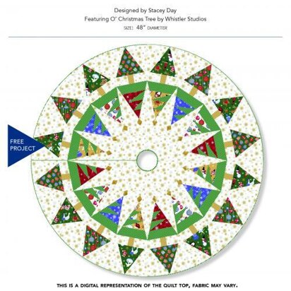 Windham Fabrics Frosted Pines Tree Skirt II - Downloadable PDF