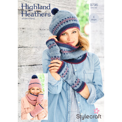Accessories in Stylecraft Highland Heathers - 9796 - Downloadable PDF