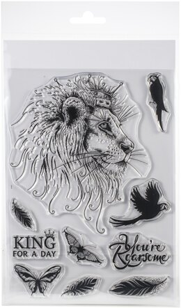 Creative Expressions Pink Ink Designs A5 Clear Stamp Set - Lion