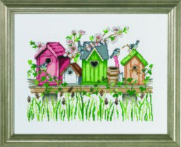 Permin Birdhouse Shelf  Cross Stitch Kit - 37 x 29 cm