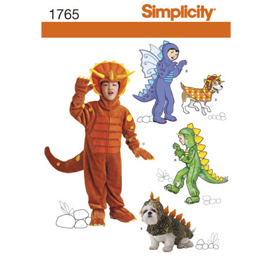 Simplicity Child's and Dog Costumes 1765 - Paper Pattern, Size A (3-4-5-6-7-8)
