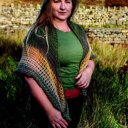 Crocheted Shawl in King Cole Curiosity DK - E1001 - Downloadable PDF