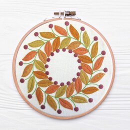 Stitchdoodles Golden Leaves Hand Embroidery Pattern
