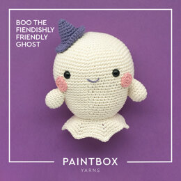 Boo the Fiendishly Friendly Ghost - Free Toy Crochet Pattern For Halloween in Paintbox Yarns Cotton Aran by Paintbox Yarns