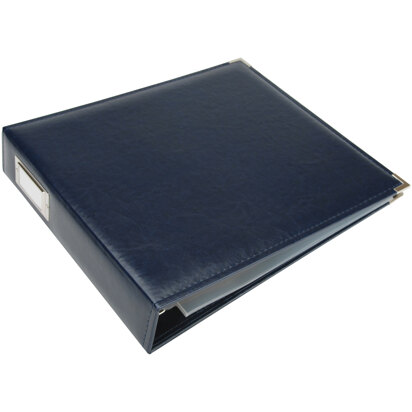 We R Memory Keepers We R Classic Leather D-Ring Album 12"X12" - Navy