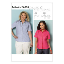 Butterick Misses'/Women's Shirt B6070 - Sewing Pattern