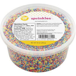 Wilton Bright Pastel Nonpareils Sprinkles Mix, 10 oz. Tub