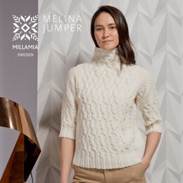 Melina Jumper - Jumper Knitting Pattern For Women in MillaMia Naturally Soft Merino by MillaMia
