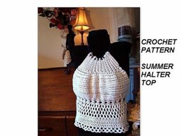 466, crochet SUMMER HALTER TOP, make it any size