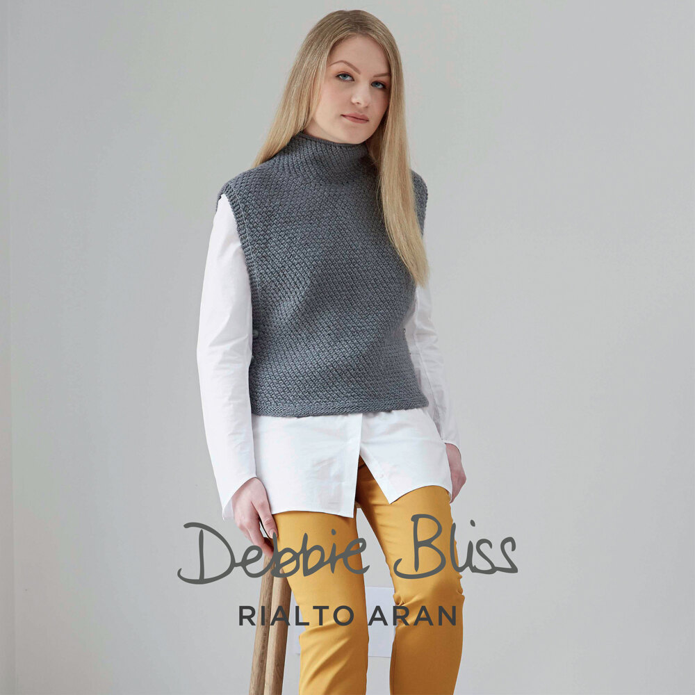 Debbie Bliss Knitting Pattern Rialto Lace DB007 Sideways Knitted Sweater