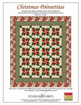Windham Fabrics Christmas Poinsettias - Downloadable PDF