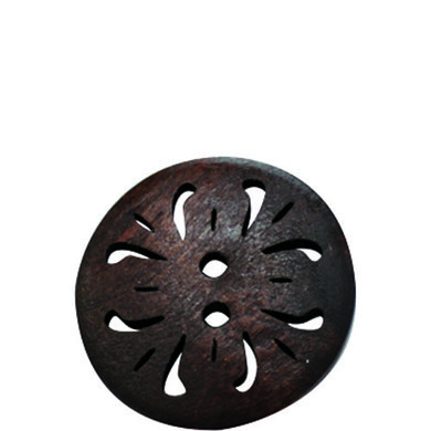 Brown Carved 20mm 2-Hole Button