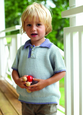 Polo Shirt in Debbie Bliss Eco Baby - CF04
