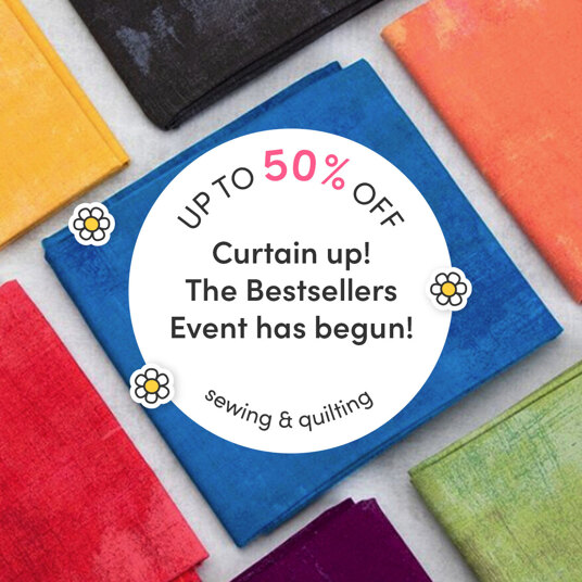 Up to 50 percent off sewing & quilting bestsellers!