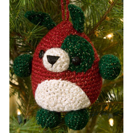 Puppy Ornament in Red Heart Holiday - LW2279EN - Downloadable PDF