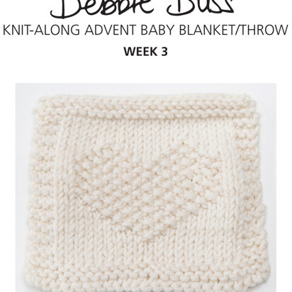 Knit-Along Advent Baby Blanket Week 3 in Debbie Bliss Mia