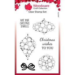 Woodware Clear Singles Bubble Mini Baubles Stamp 4in x 6in