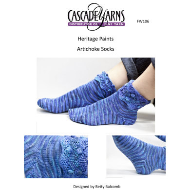 Artichoke Ankle Socks in Cascade Heritage Paints - FW106