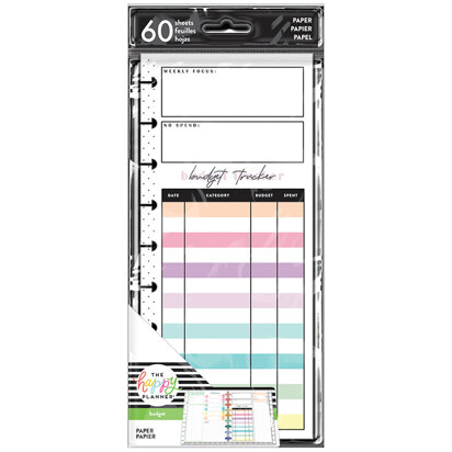 The Happy Planner Bright Budget Skinny Classic Fill Paper
