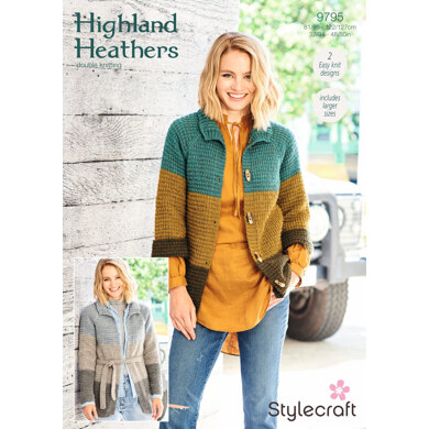 Cardigans in Stylecraft Highland Heathers - 9795 - Downloadable PDF
