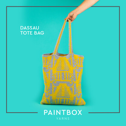 Dassau Tote Bag - Free Crochet Pattern For Women in Paintbox Yarns Recycled Cotton Worsted by Paintbox Yarns