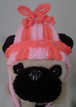 Ribbed Pigtail Hat (for dogs)