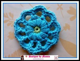 Crochet Flower Pattern Wheel of Fortune Easy Applique