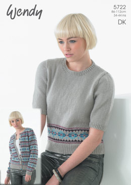 Fairisle Sweater & Cardigan in Wendy Merino DK - 5722
