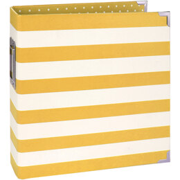 Simple Stories Sn@p! Designer Binder 6"X8" - Yellow Stripe