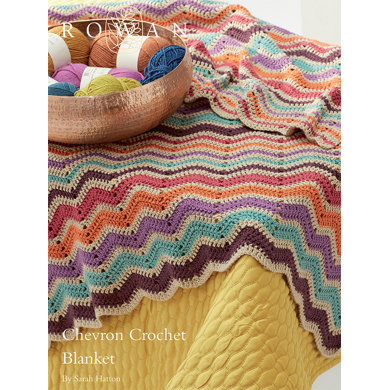 Chevron Crochet Blanket in Rowan Handknit Cotton