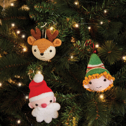 Christmas Character Baubles in Sirdar Happy Cotton - 573 - Downloadable PDF