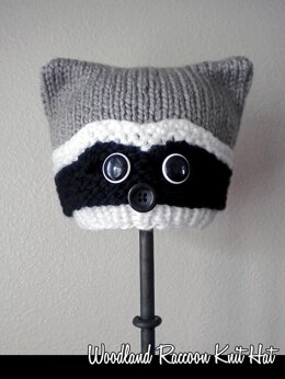 Woodland Raccoon Knit Hat
