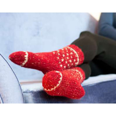 Adult Fairisle Socks in Plymouth Encore Chunky Tweed - F548