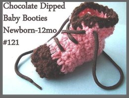 Chocolate Dipped Baby Booties | Crochet Pattern by Ashton11