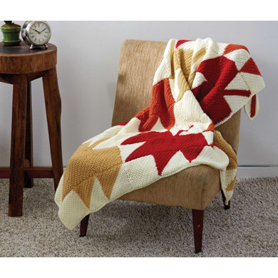 Autumn Leaves Afghan in Caron Simply Soft and Simply Soft Collection - Downloadable PDF