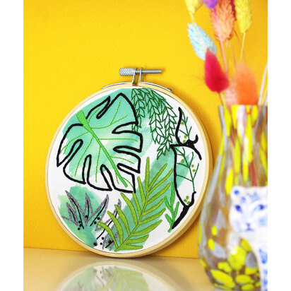 Ellbie Co. Jungle Plants Watercolour Embroidery Kit