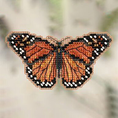 Mill Hill Monarch Butterfly Fridge Magnet Cross Stitch Kit - 9cm x 4.5cm