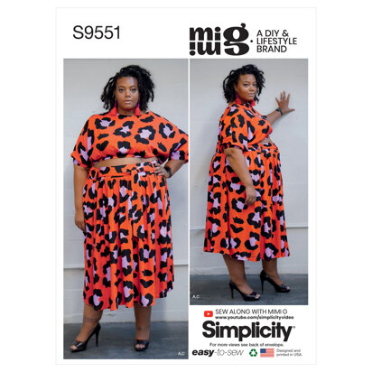 Simplicity Women's Tops, Skirt and Shorts S9551 - Sewing Pattern
